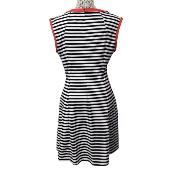 Valerie Stevens Women's Striped Sleeveless Pockets Dress L - Picture 3 of 6